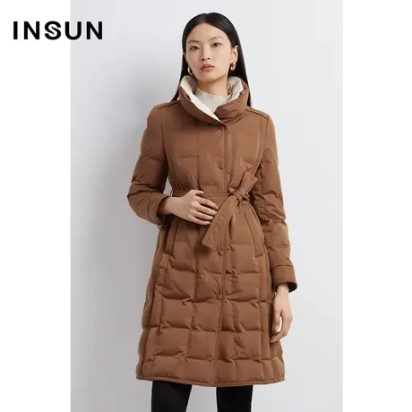 INSUN恩裳奥莱冬季撞色里布修身羽绒服图片