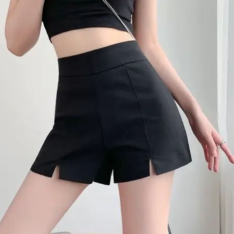 黑色短裤女西装弹力外穿紧身包臀网红夏季打底显瘦高腰辣妹热裤潮商品大图