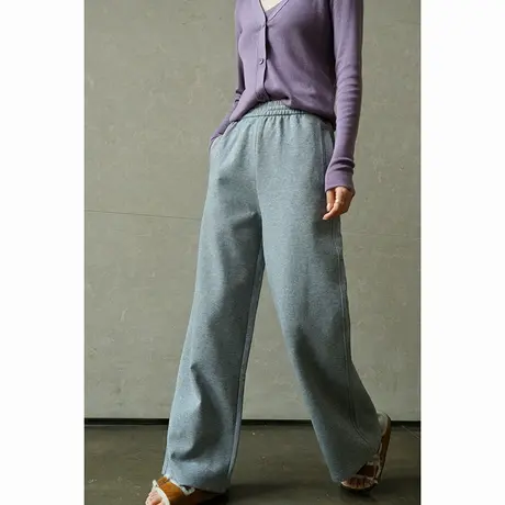 23冬季新款女装时尚宽松简约运动休闲百搭松紧直筒女士卫裤长裤女商品大图