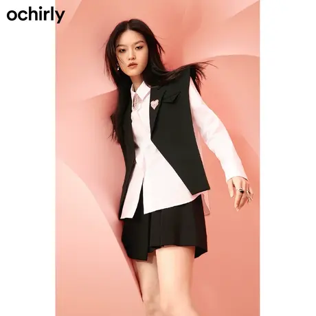 【呼呼严选专享】ochirly欧时力马甲外套女新款秋装披肩时尚别致图片