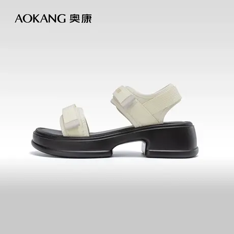 奥康女鞋 夏季新款休闲时尚舒适时装运动凉鞋魔术贴街头潮酷图片