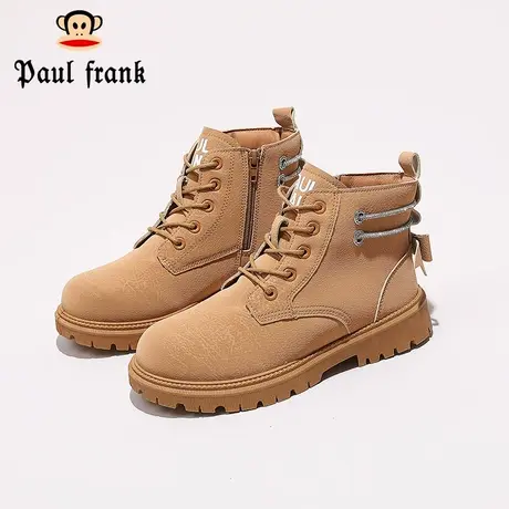 大嘴猴秋冬加绒保暖马丁靴女款2023新款冬季中筒英伦风工装短靴子商品大图