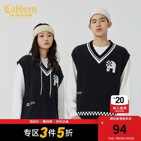 CABBEEN卡宾男装棋盘格针织衫图片