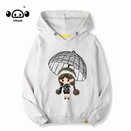 Ohlyah男女情侣连帽卫衣圆领运动休闲时尚潮2022秋季新款纯棉上衣商品大图