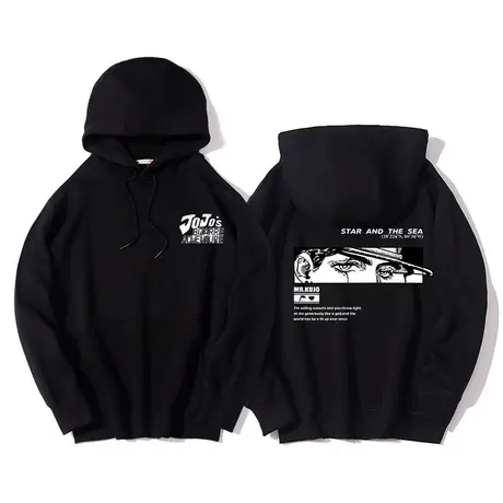 jojo的奇妙冒险秋季宽松上衣新款vintage街头嘻哈帽衫美式卫衣服图片