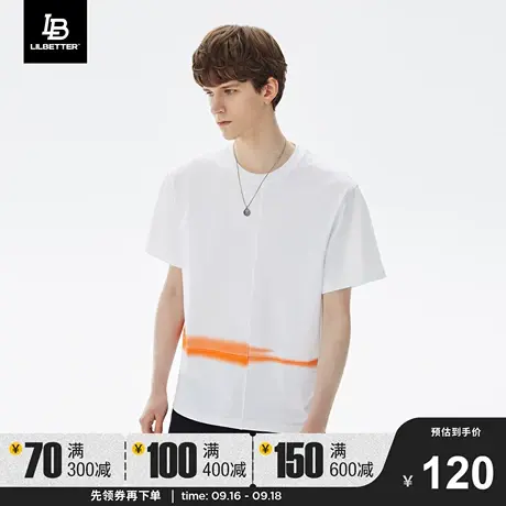Lilbetter短袖T恤男新款潮牌体恤内搭简约宽松半截袖夏季港风衣服商品大图