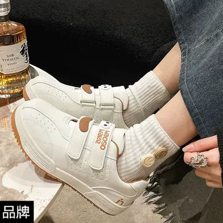 网红小白鞋ins圆头平底面包鞋女2023秋季爆款可爱透气休闲运动鞋商品大图