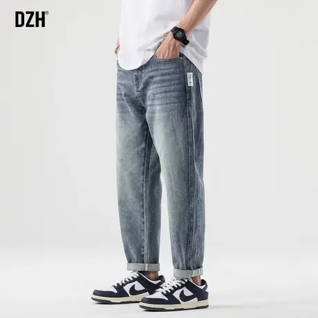 男士水洗牛仔裤男款直筒宽松高街裤子男潮牌休闲裤长裤大码牛子裤商品大图