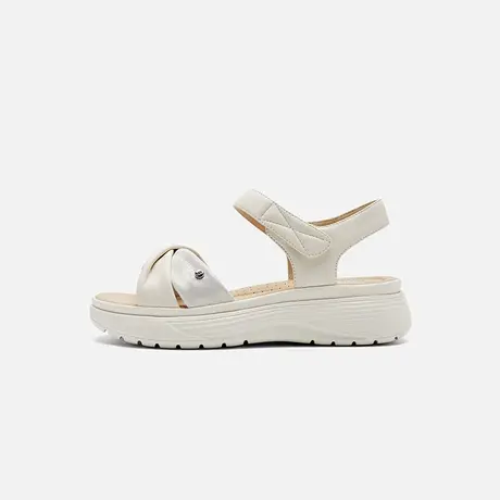 Nine West/玖熙2025夏新款厚底休闲凉鞋外穿通勤一字带魔术贴女鞋图片