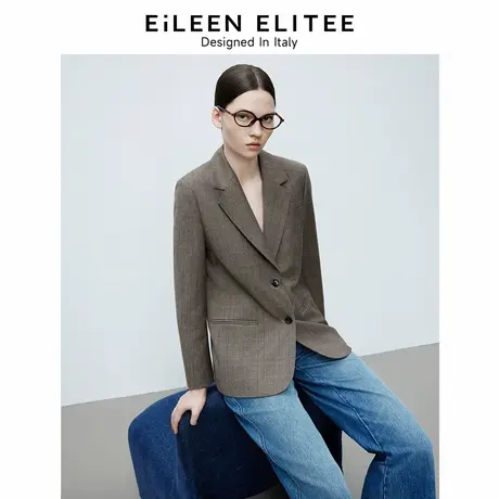 朗姿欧洲EiLEEN ELITEE羊毛高级感气质职业西服外套女2025春新款图片