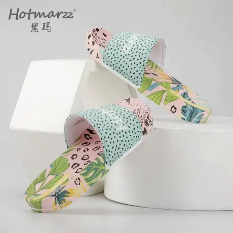 hotmarzz/黑玛拖鞋女士夏季外穿防滑室内居家外出凉拖厚底一字拖图片