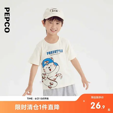 小猪班纳童装2025夏装新款儿童短袖T恤小童男童圆领上衣宝宝幼童商品大图