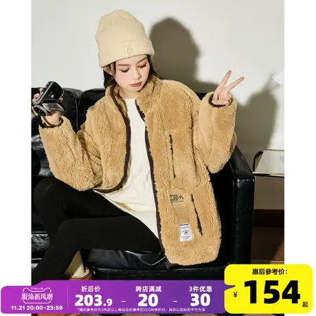 唐狮美拉德奥利绒外套女2023冬季新款今年流行漂亮加厚摇粒绒上衣图片