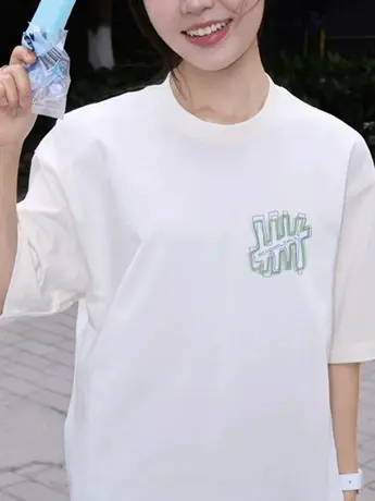 欧货女士仿棉短袖t恤夏季2023新款高街美式复古时尚气质洋气上衣图片