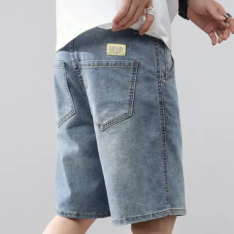 新塘牛仔短裤男士夏季薄款中裤男装五分休闲外穿大裤衩子2023新款图片