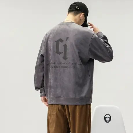 潮流百搭时尚秋季男装男士春秋卫衣潮牌男装青少年男士长袖卫衣商品大图