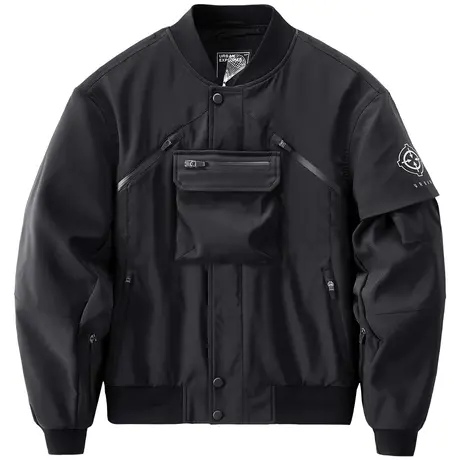 VIP机能风飞行夹克男潮牌多口袋工装外套春秋重磅宽松小众棒球服商品大图