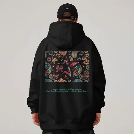 重磅卫衣加肥加大码加绒款连帽美式复古胖子外套男生春秋潮牌宽松商品大图