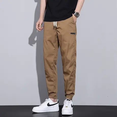 男裤夏季超薄款束脚冰丝运动裤子直筒宽松长裤休闲裤男款男士潮流商品大图