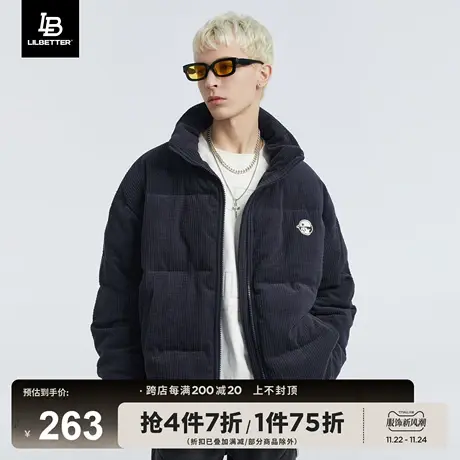 Lilbetter华夫格棉衣男冬新款棉袄保暖防寒棉服宽松加厚夹克外套商品大图