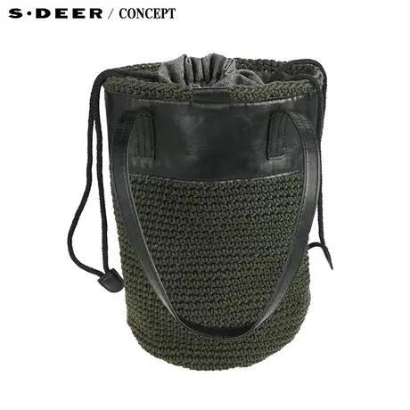 【2014新品】sdeer圣迪奥专柜正品拼皮拼接编绳女包4383880商品大图