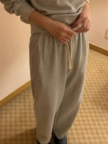 2024春季新款韩国东大门舒适百搭宽松休闲阔腿裤洋气直筒裤卫裤女商品大图