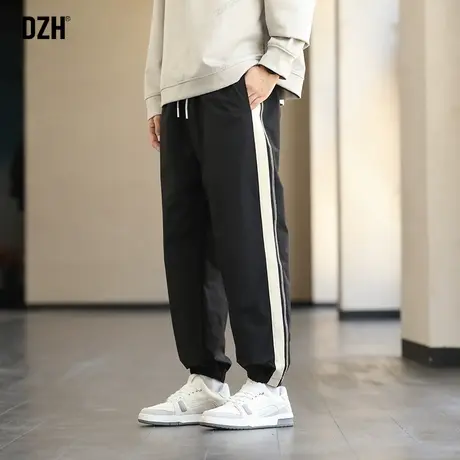 男士休闲黑色冲锋裤男秋季束脚卫裤宽松哈伦裤潮牌男裤篮球运动裤商品大图