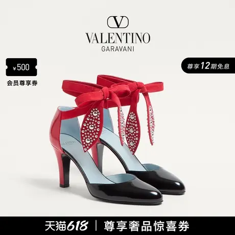 [12期免息]华伦天奴VALENTINO女士 FOLIEFOLIAGE 小牛皮高跟鞋图片