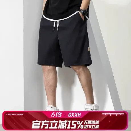 GxxH大码男装2024年夏季新款潮流天丝牛仔短裤男薄款冰丝五分裤商品大图