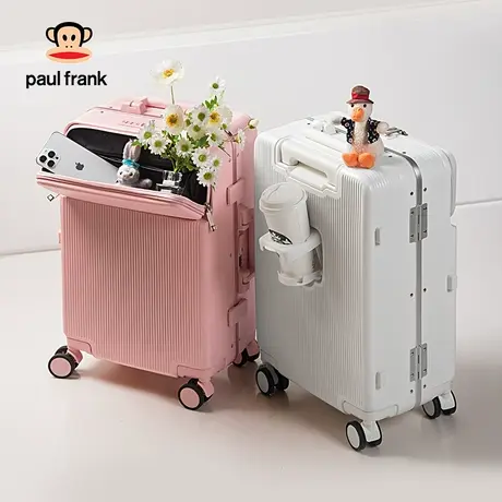 大嘴猴前置开口行李箱女小型20寸登机箱轻便拉杆皮箱子28旅行箱男图片