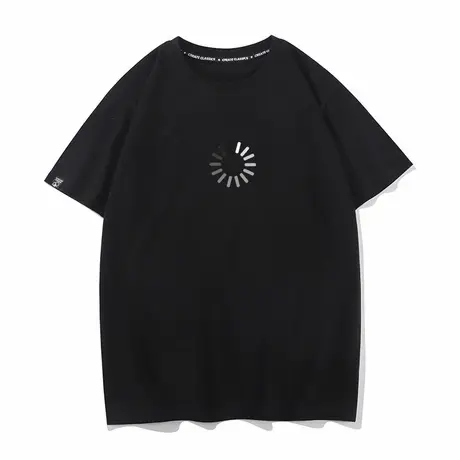 秀洛手机缓存中正在加载中情侣装个性半袖缓冲创意简约短袖T恤男商品大图