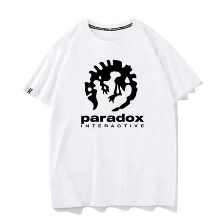 秀洛Paradox Interactive P社游戏公司周边印花短袖T恤男士衣服潮图片