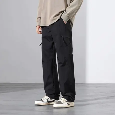 冲锋裤男直筒宽松加大码春秋季男士工装裤美式新款户外休闲裤子潮商品大图