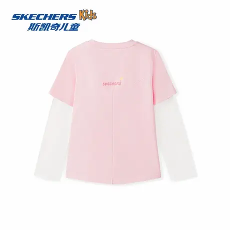 Skechers斯凯奇2025年缤纷乐园系列女童针织长袖T恤衫商品大图
