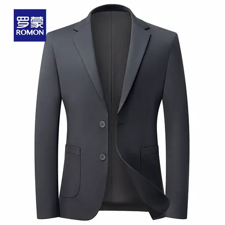 罗蒙男士商务修身西服工装外套2025秋季新款抗皱易打理休闲上衣男商品大图