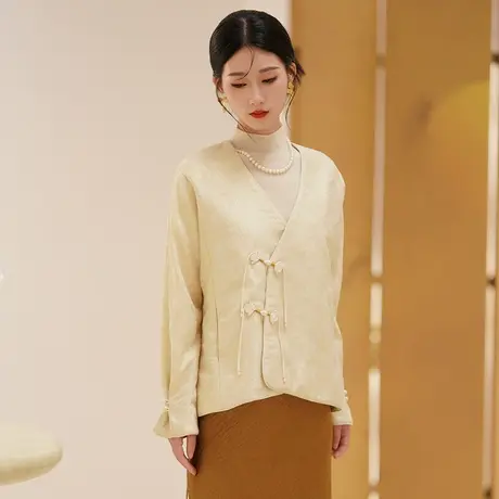 素飞新中式改良上衣斜襟盘扣国风短外套加棉保暖棉衣棉服冬SU4940图片