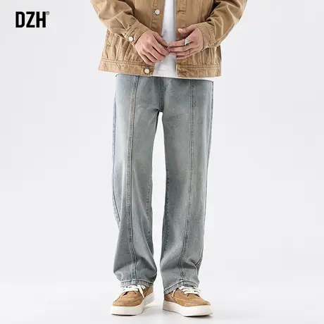 男士美式牛仔裤男秋季男款裤子男裤2023新款秋装水洗复古休闲长裤商品大图