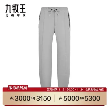 [商场同款]九牧王男裤JW8C47418暖绒休闲裤23秋新品百搭锥形裤SN图片