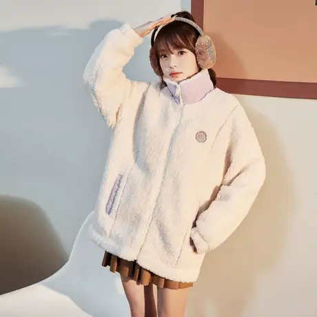 唐狮仿羊羔毛外套女秋冬加厚夹克休闲甜美百搭毛毛短外套上衣潮图片