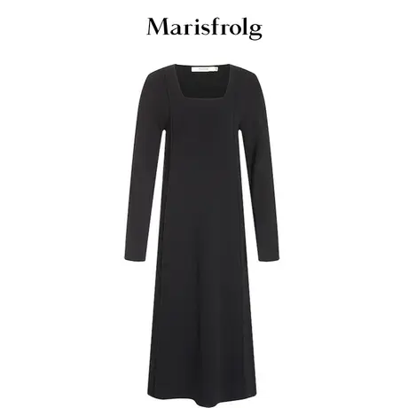 【商场同款】玛丝菲尔女装黑色连衣裙秋装新款女A1BW3855M商品大图