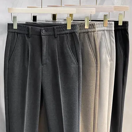 男士裤子春秋款高端商务休闲裤直筒修身九分西裤男秋冬2025新款夏图片