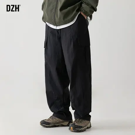 男士黑色工装裤男秋季宽松直筒裤垂感阔腿裤潮流百搭休闲裤子男款商品大图