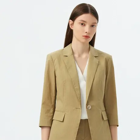 朗姿女装西装套装夏季新款收腰高级通勤西服女商场同款奥莱图片