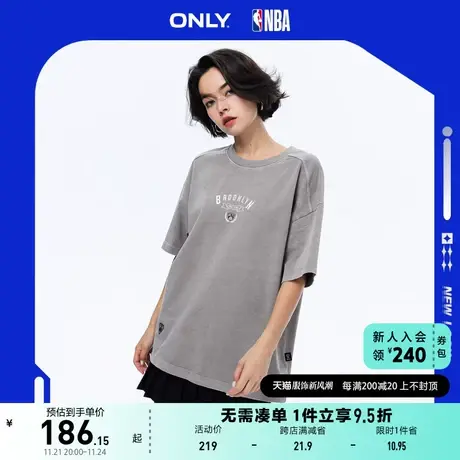 ONLY2023夏季新款NBA联名字母印花宽松圆领短袖T恤女商品大图