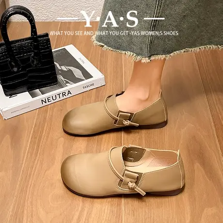 方头玛丽珍鞋女复古2024新款韩版文艺仙女平底单鞋软底百搭奶奶鞋商品大图