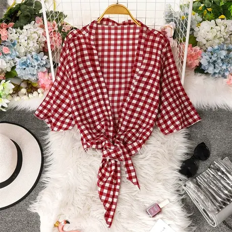 薄款防晒衬衫女春夏设计感小众衬衣开衫外套小个子短款外搭上衣图片