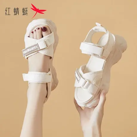 REDDRAGONFLY红蜻蜓 女神推荐~厚底凉鞋女运动松糕鞋子女款沙滩鞋图片