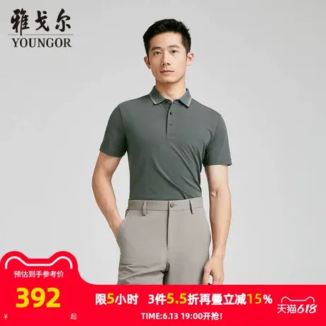 【商场同款】雅戈尔男士短袖T恤夏季新款官方商务休闲短袖男商品大图