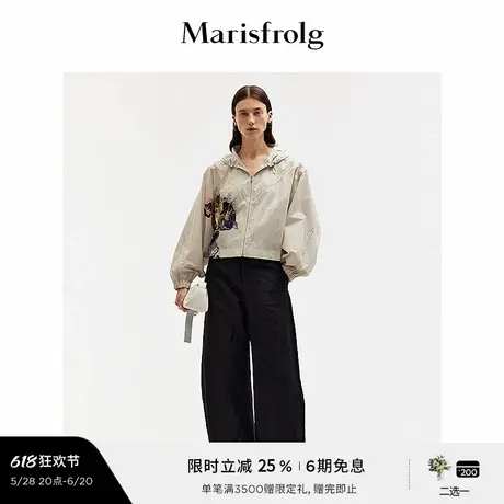 【艺术家灵感】玛丝菲尔夏季时尚连帽领型休闲印花外套女图片