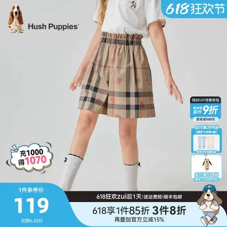 暇步士童装女童短裤夏季新款中大童宝宝透气裤子儿童休闲甜美裙裤商品大图